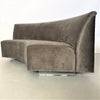 SOLD Vintage Curved Sofa with Lucite Legs